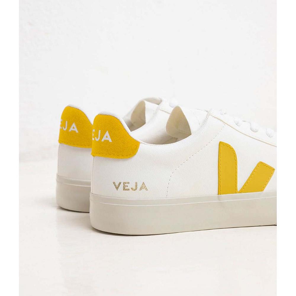 Veja CAMPO CHROMEFREE Low Tops Sneakers Heren White/Yellow | NL 205HAP